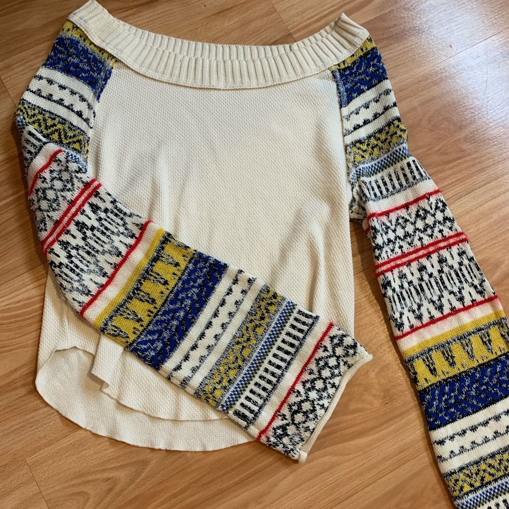Free People Waffle Knit Sweater